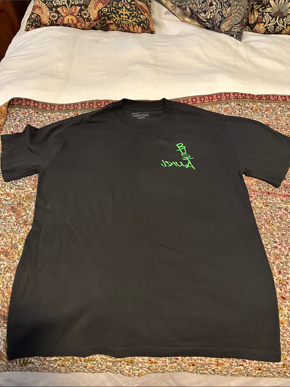 Busta Rhymes x JDilla Graphic Men's Tee with Neon Green Script Size L